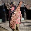 Pokrowiec na broń zamszowy L2ZPLUS 01 1,25m, kolor brąz, haft jeleń ryczący w trawie